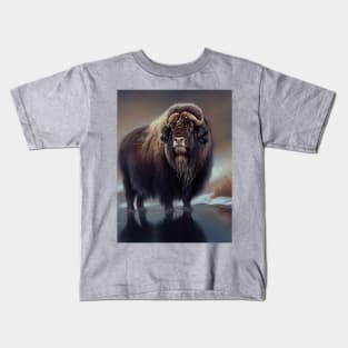 Arctic Muskox - Oil Paint Kids T-Shirt